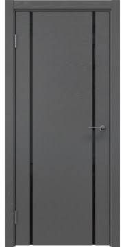 Межкомнатная дверь ZM017 (шпон ясень серый, триплекс черный) — 5442