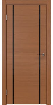 Межкомнатная дверь ZM017 (шпон анегри, триплекс черный) — 5444