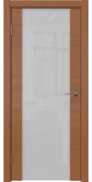 Межкомнатная дверь ZM018 (шпон анегри, триплекс белый) — 5467
