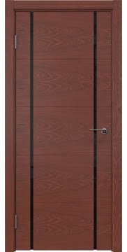 Межкомнатная дверь ZM020 (шпон красное дерево, триплекс черный) — 5502