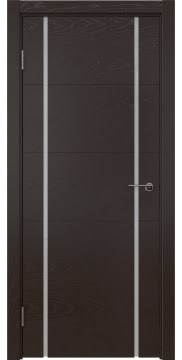 Межкомнатная дверь ZM020 (шпон ясень темный, триплекс белый) — 5507