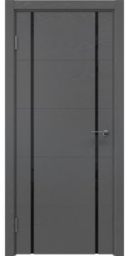 Межкомнатная дверь ZM020 (шпон ясень серый, триплекс черный) — 5510