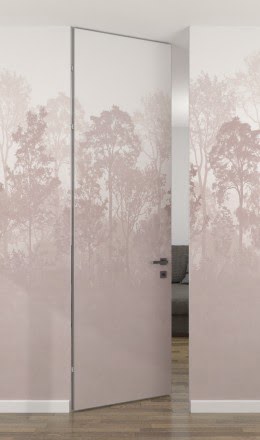Дверь невидимка invisible doors, ZM073 (внутренняя под обои и окраску, алюминиевая кромка)